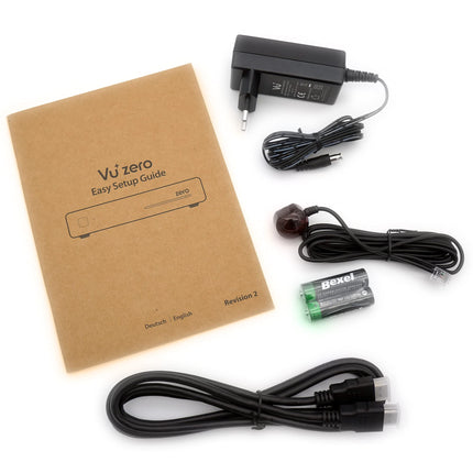 VU+ Zero HW Version 2-1x DVB-S2 Full-HD Sat Tuner E2 Linux Receiver, YouTube, Satellite Receiver with Recording Function, Card Reader, Media Player, EasyMouse HDMI Cable &amp; 150 Mbits WiFi Stick, Black