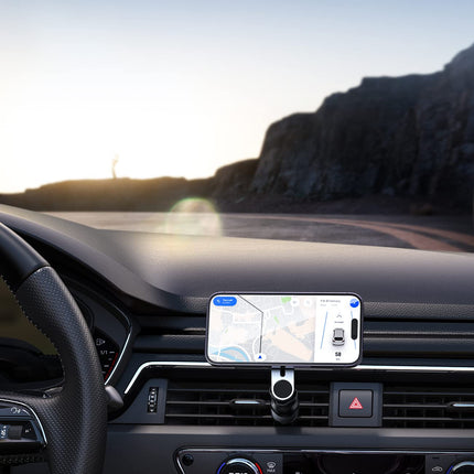 Lamicall autotelefonihoidik MagSafe'i autokinnituse jaoks - [20x tugevad magnetid] universaalne autotelefonihoidiku magnet, auto õhutusava telefonihoidik iPhone 16 15 14 13 Pro Max Mini Magsafe ümbrisega nutitelefonile