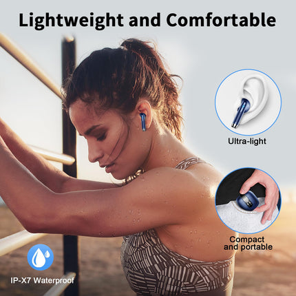 Drsaec Bluetooth-kõrvaklapid, kõrvasisesed kõrvaklapid, juhtmevabad Bluetooth 5.3 juhtmevabad kõrvaklapid 4 mikrofoniga, 2023. aasta uued ENC mürasummutavad juhtmevabad kõrvaklapid, 48H sügav bass, IP7 veekindlad kõrvaklapid, USB-C