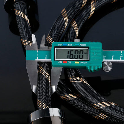 SKW Audiophile High-End toitekaabel, Schuko isas-emas toitejuhe, EU pistik subwooferile, võimendile, DV/AV (must, 1M)