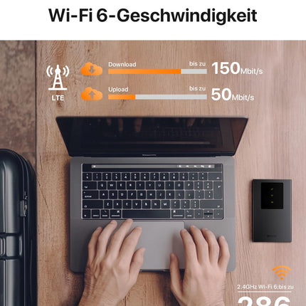 Tenda MF3 mobiilne WiFi ruuter SIM-kaartidele, AX300 Wi-Fi 6 kaasaskantav leviala, 2100mAh aku, USB-C port, Plug &amp; Play, WPA3, 4G modem, MiFi, minisuuruses, ühildub Nano SIM-kaartidega