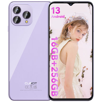 CUBOT P80 – 6,5-tolline FHD+ nutitelefon, 8 GB ja 256 GB, 48 MP kolmekordne kaamera, 5200 mAh aku, Android 13, kaheksatuumaline protsessor, lilla värv