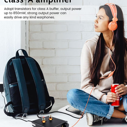FX-Audio Tube-02 Pro Tube Headphone Amplifier, Vacuum 5725 Tube Preamplifier, Mini Hi-Fi Integrated Stereo Class A Amplifier Supports 32-600 Ohm Headphones, for