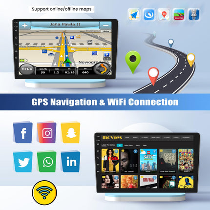 2G+64G CAMECHO Android 13 autoraadio ja navigatsiooniga Mazda 5 2007 2008 2009 2010 koos CarPlay Android Autoga, 9-tolline puutetundlik ekraan 2Din GPS-i, WiFi navigatsiooni, Bluetooth FM/RDS raadio, SWC tahavaatekaamera ja mikrofon