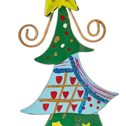 Small Foot Metal Pendant Christmas Tree, Christmas Decoration, Set of 4, 5147, Metal, Multi-Coloured, 1, 4
