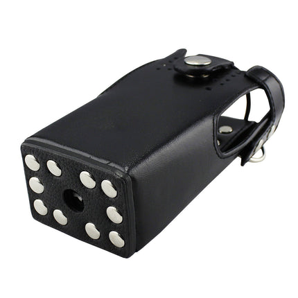 KEESIN PU Leather Walkie Talkie Carrying Case Holder Holster for Motorola Two Way Radio HT750 HT1250 HT1550 GP320 GP340 GP360 (case E)