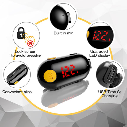 SMP radio with headset and microphone, Super Mini Walkie Talkie Two Way Radio Portable FM Transceiver for restaurants, outdoor sports, supermarket, hospital, tourism, workplace, 2 Pack