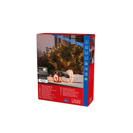Konstsmide Micro LED Compactlights valguskett kaablirulliga, must-punane, 400 merevaigukollast dioodi, 30V väline trafo, 6W, must kaabel - 3844-800