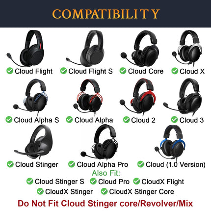 SOULWIT jahutusgeeliga vahetuskõrvapadjad HyperX Cloud 1/2/3/Pro/Core/Alpha/Alpha S/Alpha Pro/Flight/Flight S/Stinger/Stinger S, CloudX Stinger/Stinger Core/Flight kõrvaklappidele