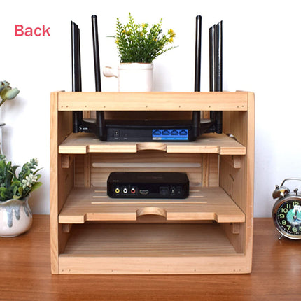 PPGE Home Router Cabinet, Wooden Decoration Box, WiFi Storage Box, Cable Hiding Boxes, Wall-mounted/Desktop Cable Box Wooden Box