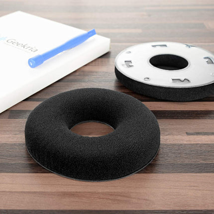 Geekria Comfort Velour Replacement Ear Pads for AKG K121, K121S, K141 MK II, K142 HD Headphones, Headset, Ear Cushions, Repair Parts (Black)