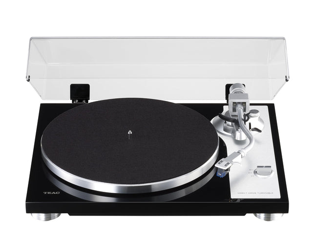 Teac TN-4D-SE analoog otseülekandega plaadimängija (SAEC toonarm, valatud alumiiniumist plaat, integreeritud phono EQ võimendi) must