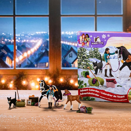 Schleich 99092 advendikalender Hobuklubi 2024, vanus 5+, HORSE CLUB - mängukomplekt, 36 osa