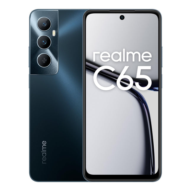 realme c65 nutitelefon 8+256 GB, 50MP tehisintellektiga kaamera, 6,67-tolline silmadele mugav ekraan 90Hz värskendussagedusega, 45 W kiirlaadimine, 5000 mAh massiivne aku, NFC-toega, tähevalgusmust