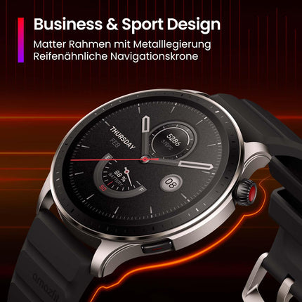 Amazfit GTR 4 46mm Smartwatch with Bluetooth Calling and Music Storage, 1.43" AMOLED Display, 150 Sports Modes, Alexa, 14-Day Battery Life, Precise GPS Tracking for Men and Women