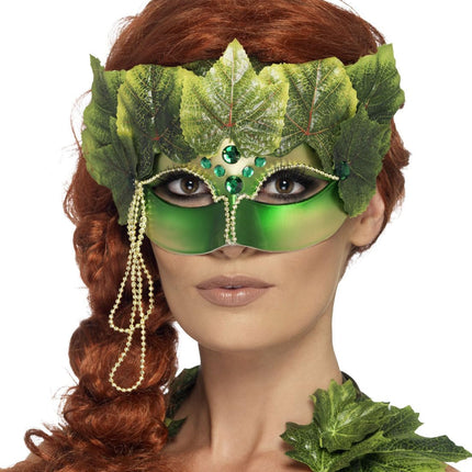 SMIFFYS Smiffy's 43748 – Forest Nymph Eye-mask with fabric leaves and jewelry, one size