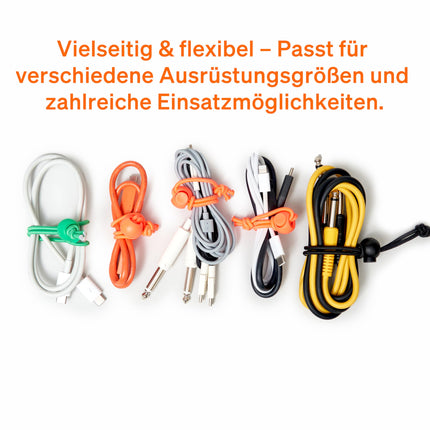 SP TECH Multistrap 10-Pack – Elastic straps in various colors, versatile fastening solution, cable management and organization for content creators