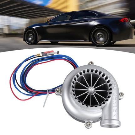 12V turbo puhumisventiili simulaator, turbo heliefektide looja, hõbedane elektrooniline võltspuhumisventiili simulaator erakordse heliga autodele ja mootorratastele