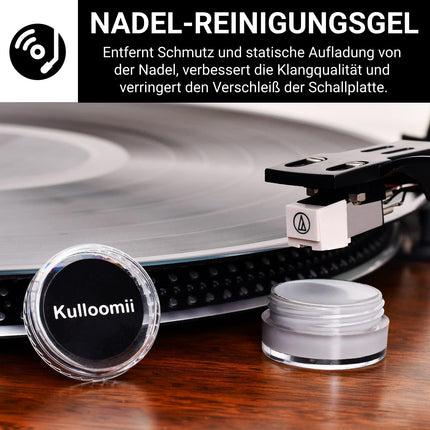 4-in-1 Vinyl Record Cleaning Kit – Record Cleaning Kit including a soft, scratch-resistant velvet brush, stylus brush, and cleaning solution – Professional Vinyl Cleaner