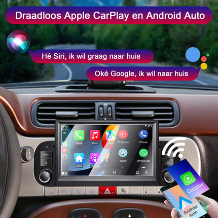 Liulbobu autoraadio FIAT Panda 2013-2020 ühildub juhtmevaba Carplay ja Android Autoga, 7-tolline FIAT Panda raadio puutetundliku ekraani/Bluetoothi/FM/AM/USB/DSP/RDS/peegliühendusega
