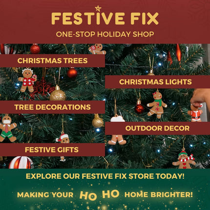 Festive Fix Hanging Glittering Snowflake Decorations, 12-10 cm, Christmas Ornaments in Multiple Colors, Easy to Hang, Stunning Decoration for Indoor and Outdoor Parties