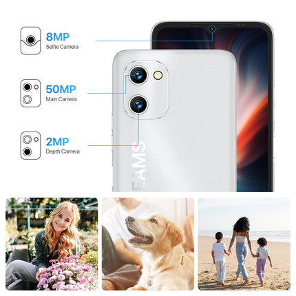 UMIDIGI C1 Max Android 12 odav nutitelefon ilma lepinguta, 5150 mAh aku C-tüüpi ühendusega, 6,52-tolline HD+ ekraan, 50 MP kaamera, 6+ 128 GB (laiendatav kuni 256 GB) kahe SIM-kaardiga mobiiltelefon seenioridele, lastele, ettevõtetele