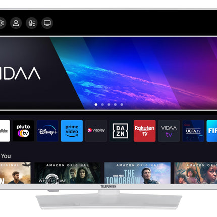 Telefunken TV 40-tolline nutiteler VIDAA XF40VP750M-W Full HD teler, HDR-teler integreeritud kolmekordse tuuneriga, LED-teler valge