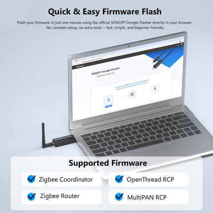 SONOFF Zigbee lüüs, ZBDongle-E 3.0 USB Dongle Plus, EFR32MG21 + CH9102F/CP2102N Zigbee USB-mälupulk EFR32MG21, ZHA koordinaator koduassistendi või Zigbee2MQTT, avatud HAB jne jaoks.