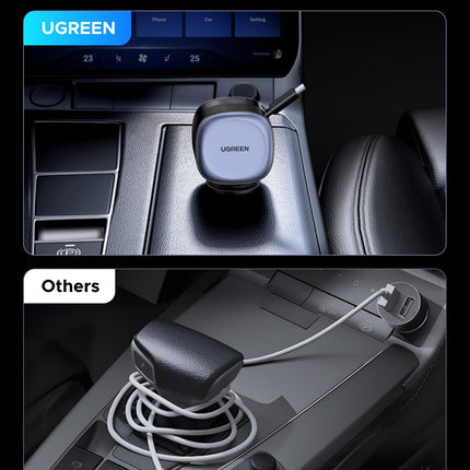 UGREEN sigaretisüütaja USB-C 75W sissetõmmatav autolaadija autolaadija USB kiirlaadija mobiiltelefoni autotarvikud 12v USB laadimiskaabel autoadapter iPhone 16, iPadi, Galaxy S24 S25, GPS-i jne jaoks