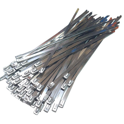 100 tk roostevabast terasest kaablisidemeid 300 mm x 4,6 mm terasest kaablisidemed terasest lint kuumakaitselint V2A 304