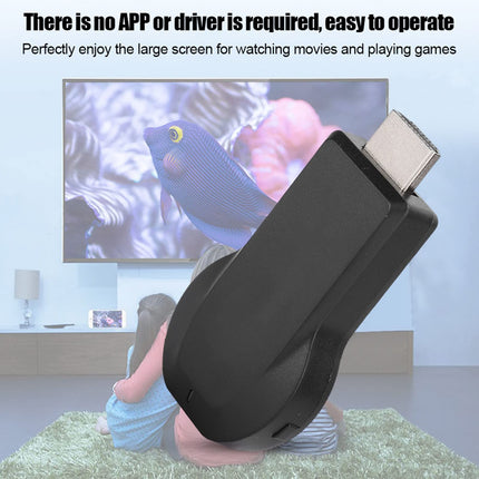 Wireless Display Dongle, 2.4GHz WiFi HDMI TV Wireless Display Receiver Dongle Adapter with HDMI Interface for Airplay Miracast DLNA