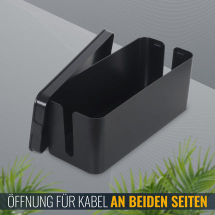 RICOO kaablikarp, kaablihalduskarp Z3201-B, kaablikorraldajakarp 32 x 13,5 x 12,7 cm, hoiukarp pikendusjuhete, adapterite ja kaablite peitmiseks, kaablikoguja, must