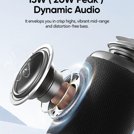 AY Portable Bluetooth Speaker with Light, Bluetooth Music Box with Powerful Crystal Clear Sound, IPX5 Waterproof, AUX &amp; TF Card Input, Stereo Pairing, 24h Battery Perfect for Home, Outdoors