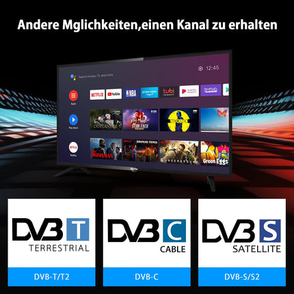 TuTu nutiteler 42-tolline (106 cm) Full HD Android-teler WiFi, rakenduste poe, kolmekordse tuuneri, Bluetoothi, USB ja HDMI-ühendusega