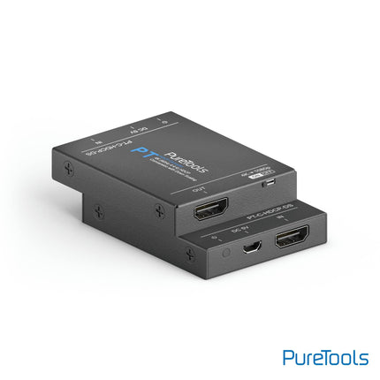 PureTools HDCP muundur koos skaleerimisega, HDCP 2.3 HDCP 1.4-ks, 4K skaleerimine 1080p-ks, 4K (60Hz 4:4:4) ja HDR10 tugi, HDMI 2.0
