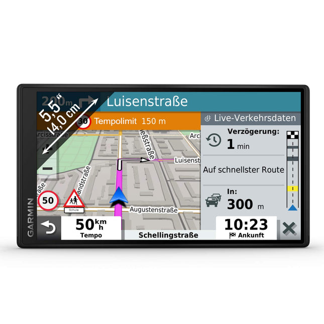 Garmin DriveSmart 55 MT-S EU Navi - raamita ekraan, 3D-navigatsioonikaardid ja reaalajas liiklusteave