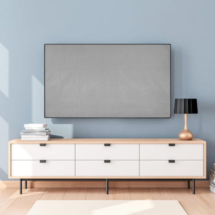 kwmobile 85" TV Cover - Indoor TV Screen Protector Cover - TV Screen Dust Cover - Light Grey