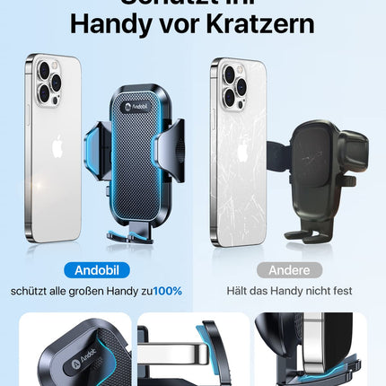 andobil autotelefoni hoidik [2024. aasta uusim iminapp] 3-ühes iminapp ja õhutusava hoidik Universaalne autokinnituse lisatarvikud iPhone 16 Pro Max 15/14/13/12/11 Samsung Galaxy S24 Ultra/S23/S22 jne jaoks.