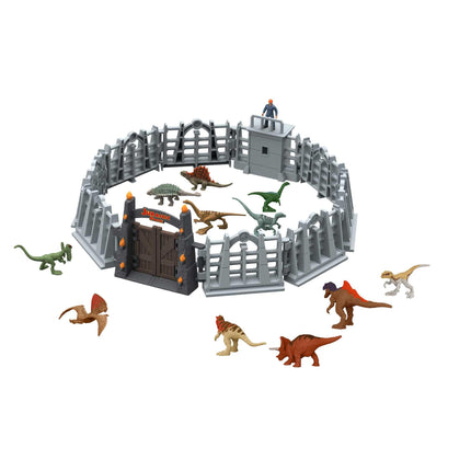 JURASSIC WORLD 30th Anniversary Advent Calendar - 24 doors with mini dinosaurs, human figures, and parts for an exciting play area, for children ages 4 and up, HTK45
