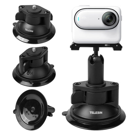 TELESIN° magnetkinnitus + iminapakomplekt Insta360 Go3 lisatarvikutele, autokinnitus, mootorrattakinnitus, aknakinnitus, esiklaasikinnitus, armatuurlauakinnitus, metalltorukinnitus, rullkinnitus Insta360 GO 3 jaoks, lisatarvikud