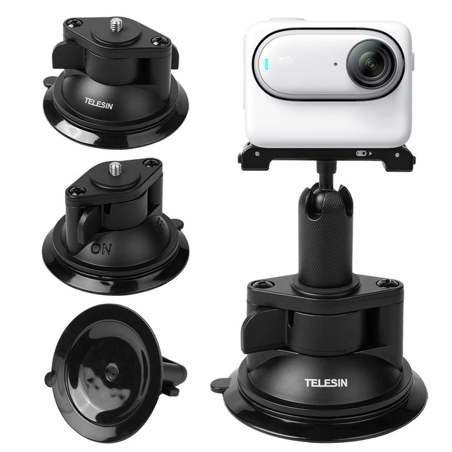 TELESIN° magnetkinnitus + iminapakomplekt Insta360 Go3 lisatarvikutele, autokinnitus, mootorrattakinnitus, aknakinnitus, esiklaasikinnitus, armatuurlauakinnitus, metalltorukinnitus, rullkinnitus Insta360 GO 3 jaoks, lisatarvikud