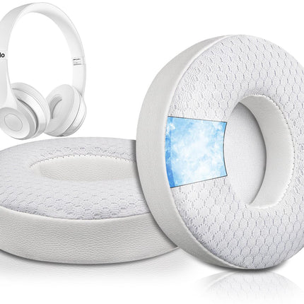 SoloWIT® jahutava geeliga vahetuskõrvapadjad Beats Solo 2 ja Solo 3 juhtmevabadele kõrvaklappidele, padjad kõrgtihedusega mürasummutava vahuga, eriti pakse