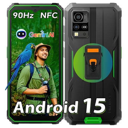 Blackview BV4800SE Andriod 15 Outdoor Handy Ohne Vertrag, 12GB+64GB/2TB TF, Gemini AI 90Hz 6.56" Display Outdoor Smartphone Ohne Vertrag, 16MP+8MP Octa-Core NFC, IP69K Buastellenhandy