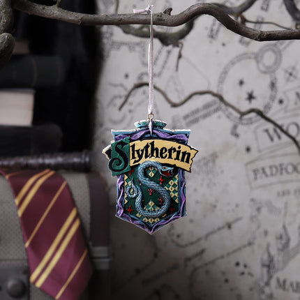 Nemesis Now Harry Potter Slytherin Crest Hanging Figurine, 8 cm, Green