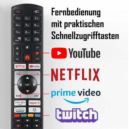 TELEFUNKEN XU43SN550S 43-inch TV/Smart TV (4K Ultra HD, HDR, Triple Tuner, Dolby Atmos) - Includes 6 months of HD+ [2023], Black