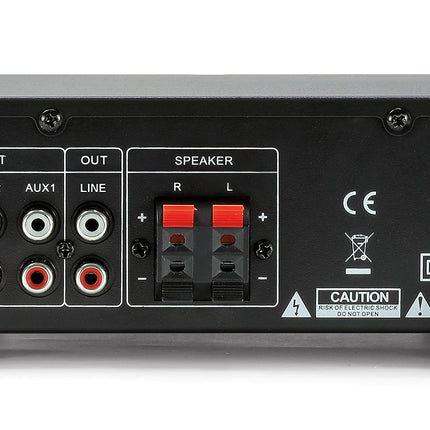 Dynavox CS-PA1 MK II mini-stereovõimendi, bassi ja kõrgete helide reguleerimine, 3,5 mm kõrvaklapipesa, must