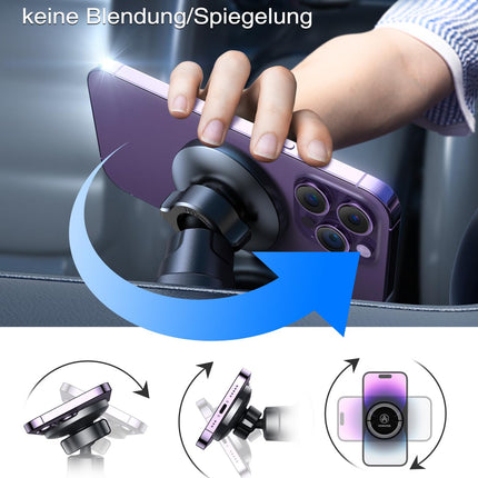VANMASS MagSafe'i autohoidikule [sõjaväeklassi] autotelefoni hoidiku magnetiga tugev magnetiline autohoidik iPhone 16 15 14 13 Pro Max Plus Minile, kõigile nutitelefonidele
