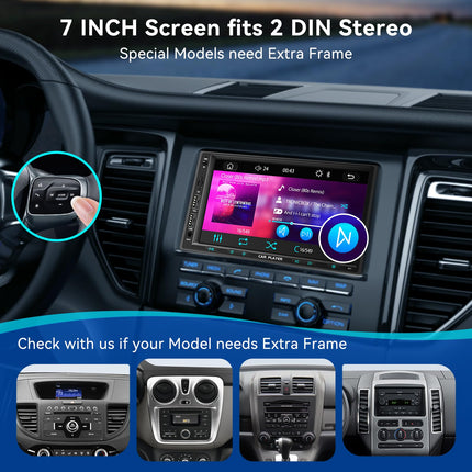 URVOLAX 2Din autoraadio ekraaniga, topelt-Din DAB+, 7-tolline juhtmevaba CarPlay koos Apple Android Auto Car Playga, digitaalne meediavastuvõtja, HD puutetundlik ekraan, navigatsioon, Bluetooth 5.0 FM, Siri, Google Assist