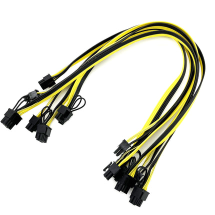LeHang 6X 6-pin PCI-E kuni 8-pin (6+2) PCI-E (isas-isas) GPU toitekaabel (50cm), kaarti ei kuulu komplekti