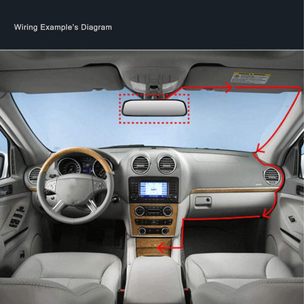Tahavaatepeegli monitor, Akozon 5-tolline auto tahavaatepeegli ekraan, DC12‑24V peegliga armatuurlaud koos tahavaatekaameraga, LCD TFT parkimisabi ekraan, Full HD autopeegli armatuurlaud, 2 sisendkanalit, universaalne